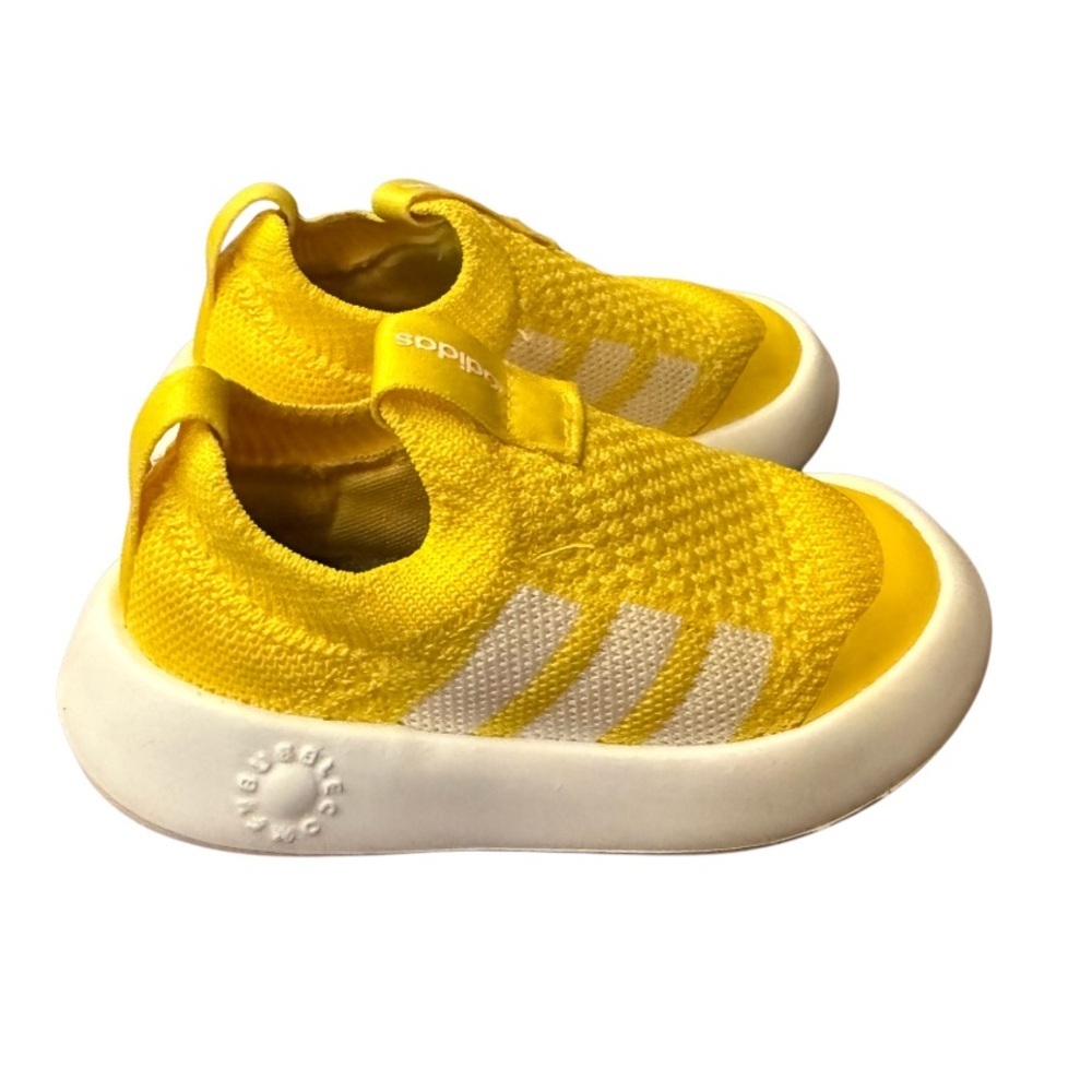 Adidas Bubblecomfy Kids Bright Yellow SneakersSize 8